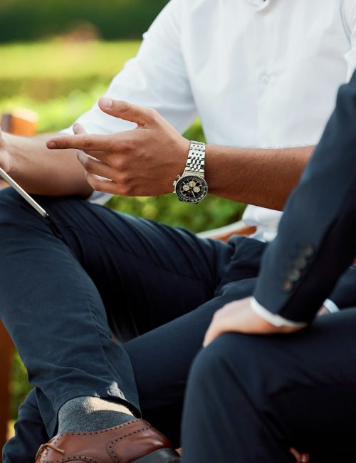 two people sitting during day